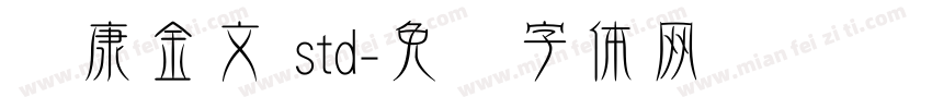 华康金文 std字体转换